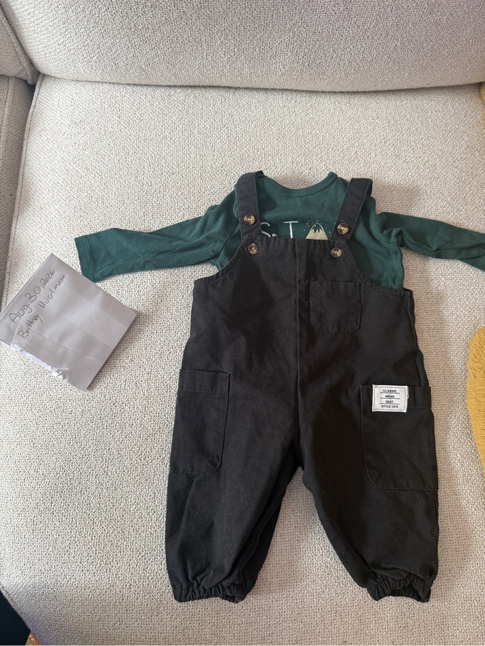 Kids Black Overalls - Classic Casual Bottoms